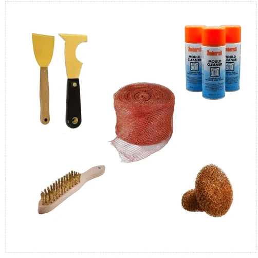Cleaning tools and brushes for extrusion equipment maintenance