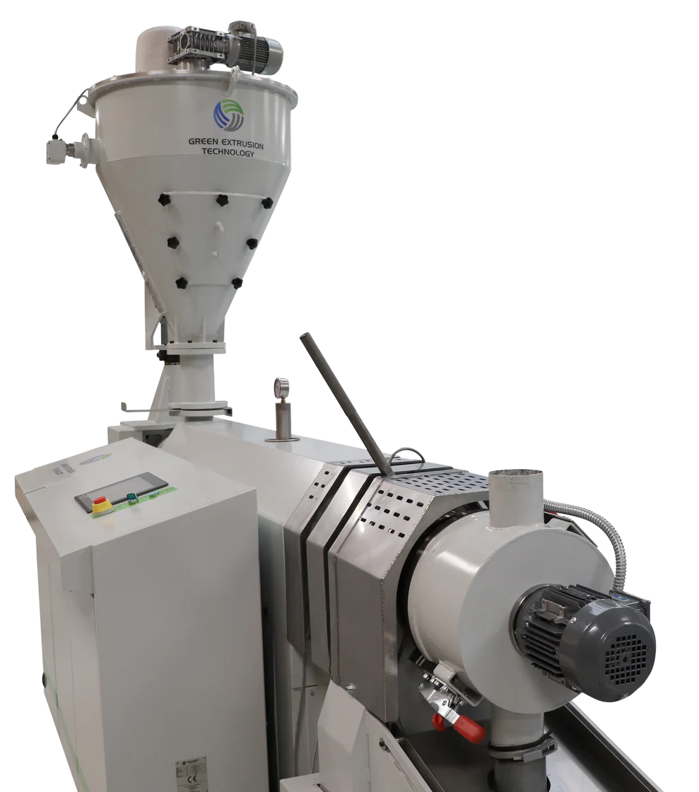 Green REC repelletizing extruder for recycling clean plastic production waste