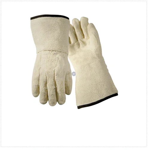 Heat-resistant protective gloves for extrusion maintenance